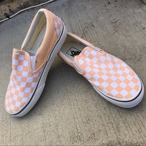 apricot slip on vans